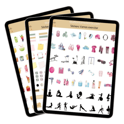 Stickers visíveis para planner + papelaria personalizada + Studio Rita Medeiros.