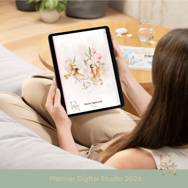 Planner digital visível + papelaria personalizada + Studio Rita Medeiros.