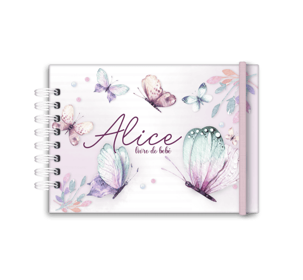 Livro do bebé, personalizado - Tema borboletas- Studio Rita Medeiros.