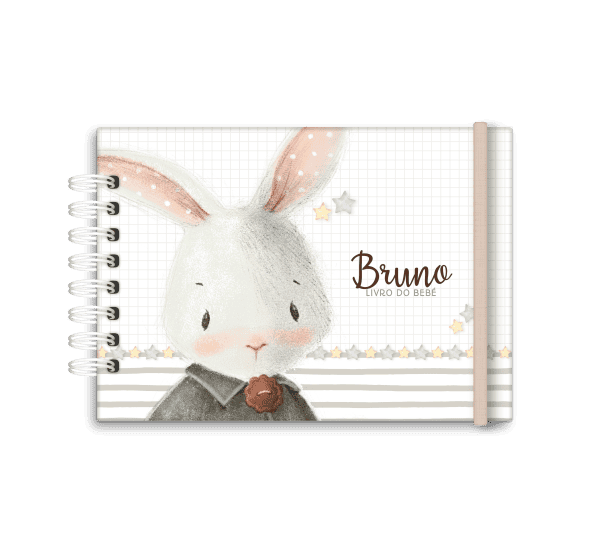 Livro do bebé, personalizado - Tema coelho - Studio Rita Medeiros.