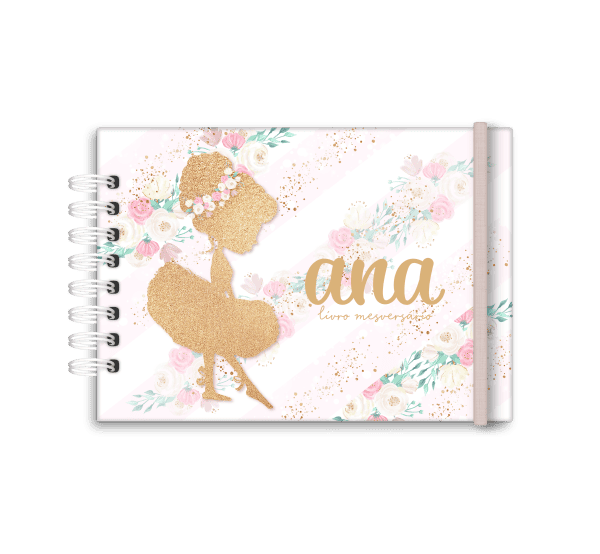 livro de mesversário personalizado tema bailarina- Studio Rita Medeiros