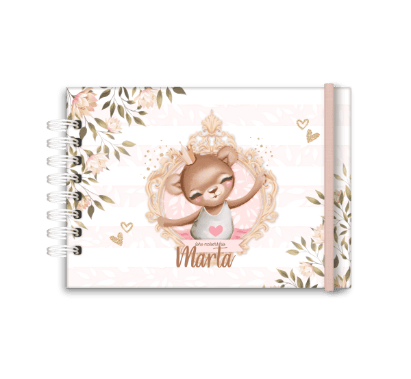 livro de mesversário personalizado tema princesa ursa - Studio Rita Medeiros