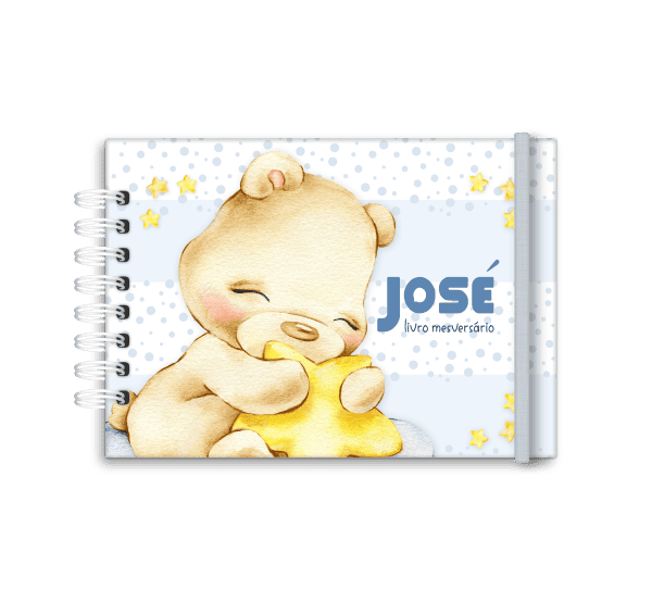 livro de mesversário personalizado tema urso - Studio Rita Medeiros
