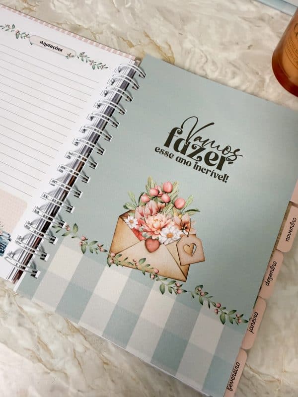 divisórias planner permanente | entre páginas e flores | Studio Rita Medeiros