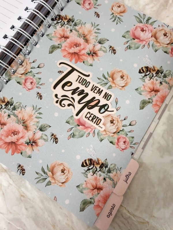 divisórias planner permanente | entre páginas e flores | Studio Rita Medeiros