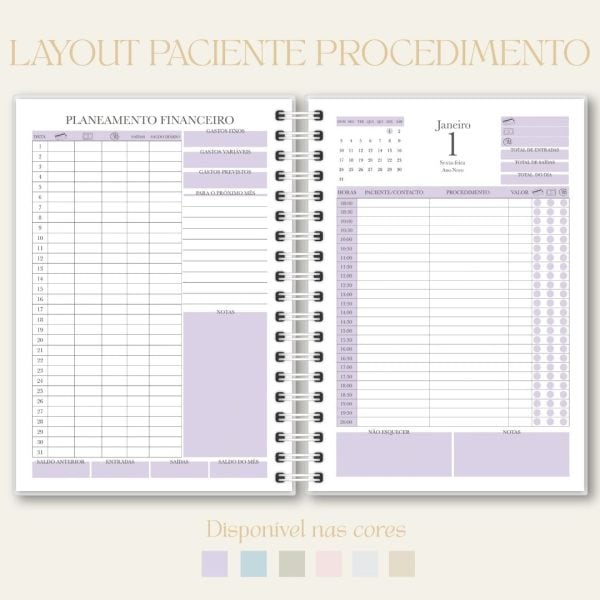 Planeamento financeiro, papelaria, "Studio Rita Medeiros". Máx 125 caracteres. Sem claims. Sem inventar.