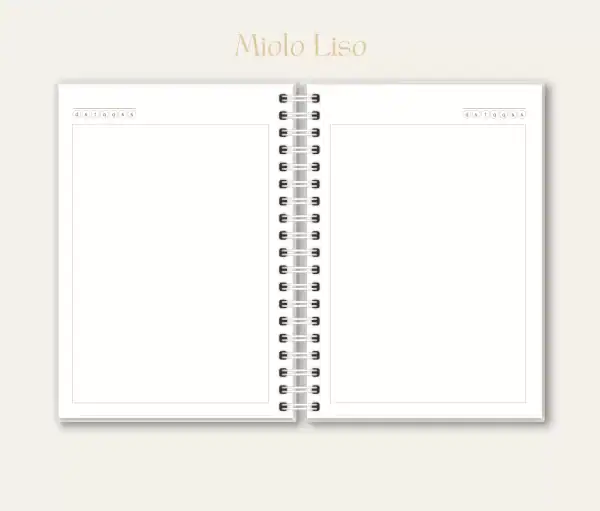 Miolo liso, caderno, Studio Rita Medeiros.