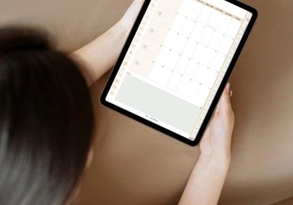 Planner digital visível para organização feminina Studio Rita Medeiros.