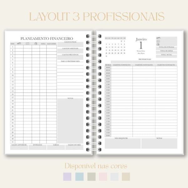 Planeamento financeiro, agenda, Studio Rita Medeiros.