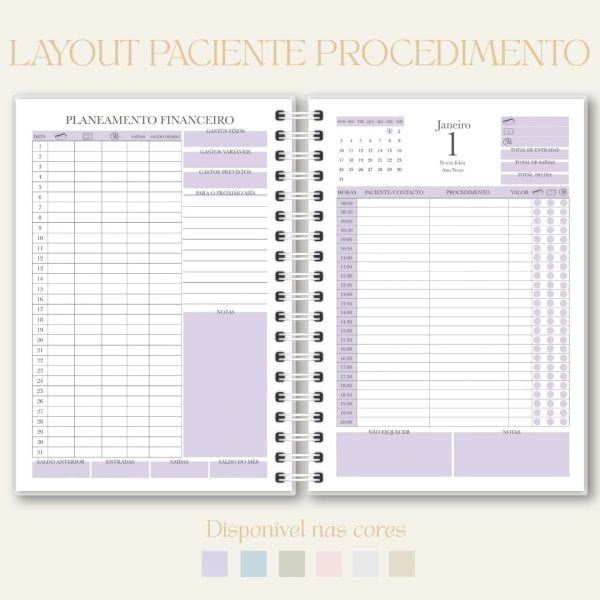 Planeamento financeiro, papelaria, "Studio Rita Medeiros". Máx 125 caracteres. Sem claims. Sem inventar.