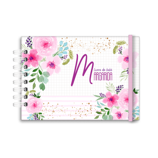 Livro do bebé, personalizado - Tema floral- Studio Rita Medeiros.