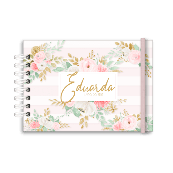 Livro do bebé, personalizado - Tema floral 2 - Studio Rita Medeiros.
