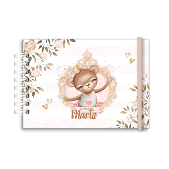 livro de mesversário personalizado tema princesa ursa - Studio Rita Medeiros
