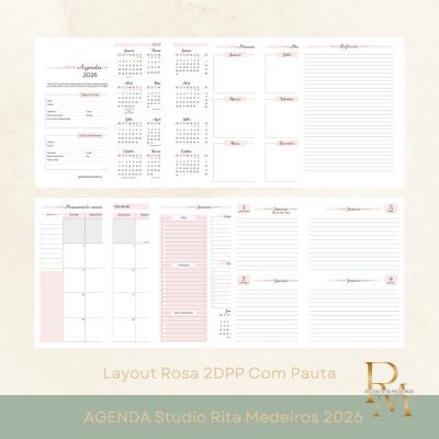 Agenda Studio Rita Medeiros 2026.