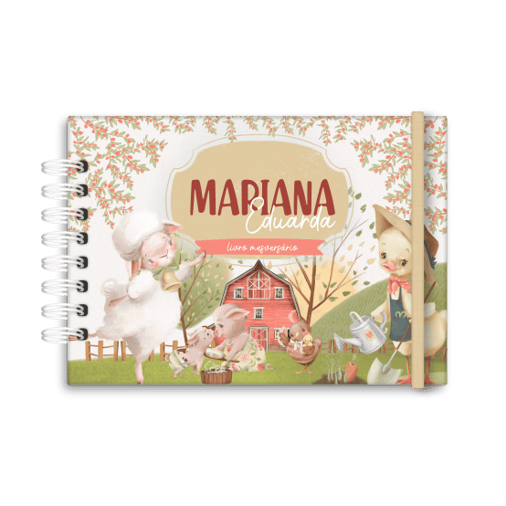 livro de mesversário personalizado tema quinta- Studio Rita Medeiros